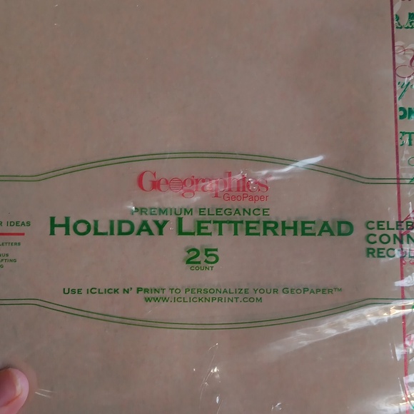 Geographics GeoPaper Holiday Letterhead 25 Coubt Paper Click N' Print - Picture 3 of 5